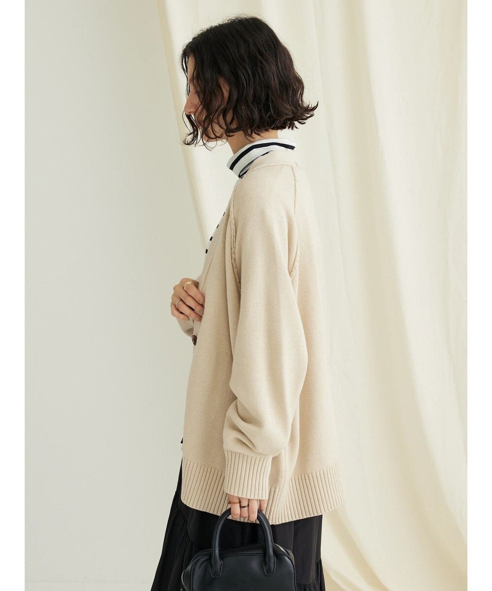 CRAFT STANDARD BOUTIQUE Ｖネックアウトリンキングカーディガン 