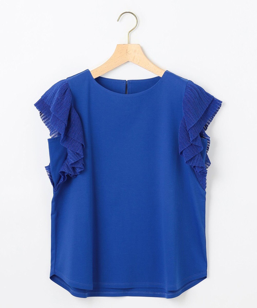 組曲 プリーツコンビフレンチスリーブ カットソー 