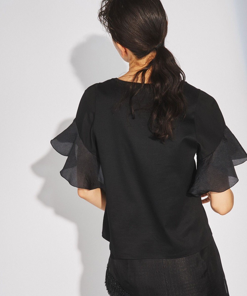 GRACE CONTINENTAL フレアスリーブカットトップ 