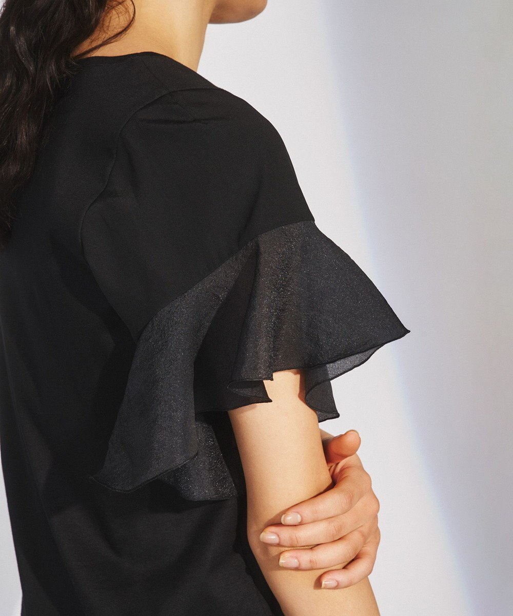 GRACE CONTINENTAL フレアスリーブカットトップ 