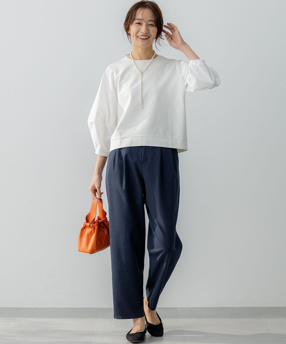 組曲 L 【WEB限定】ランタンスリーブミニ裏毛 プルオーバー 