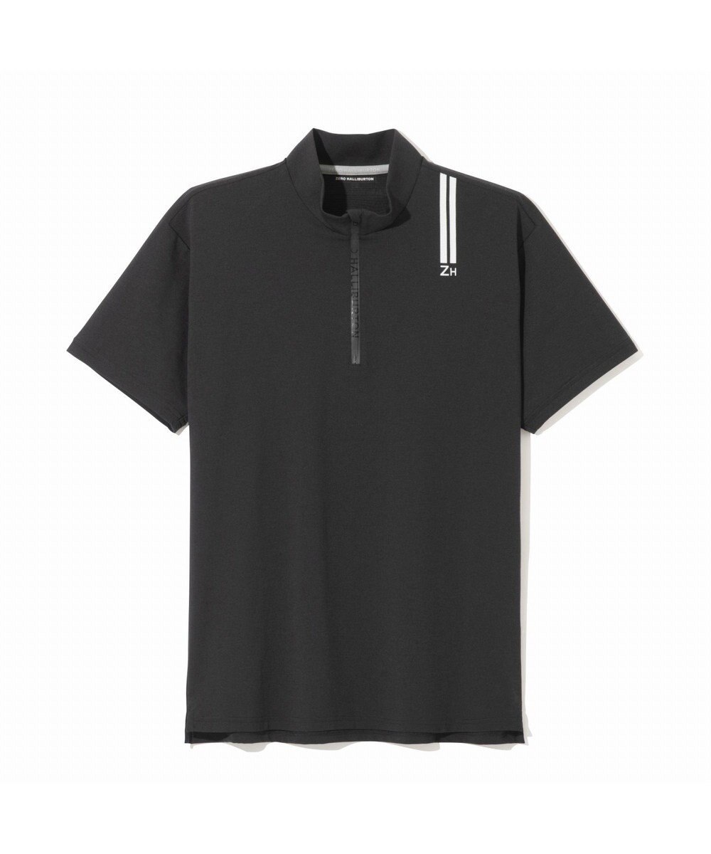 ZERO HALLIBURTON 【吸水速乾・UVケア】 ダブルリブ着心地ジッパーモックネックTシャツ ZHG-M5S7d 82955 