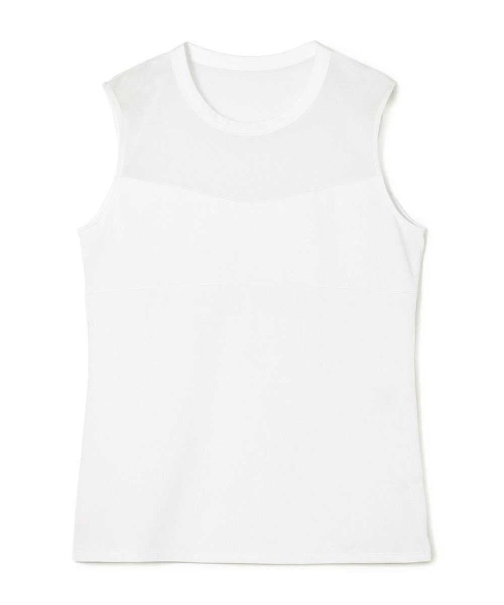 Chacott HandsomeCotton チュールノースリーブTシャツ 