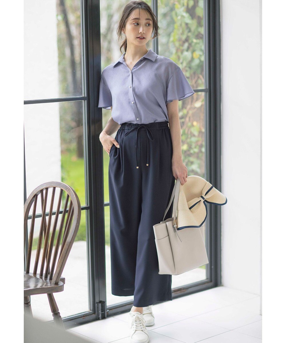 ANY SIS 【速乾・接触冷感】スムージーポリエステル シャツ ブラウス 