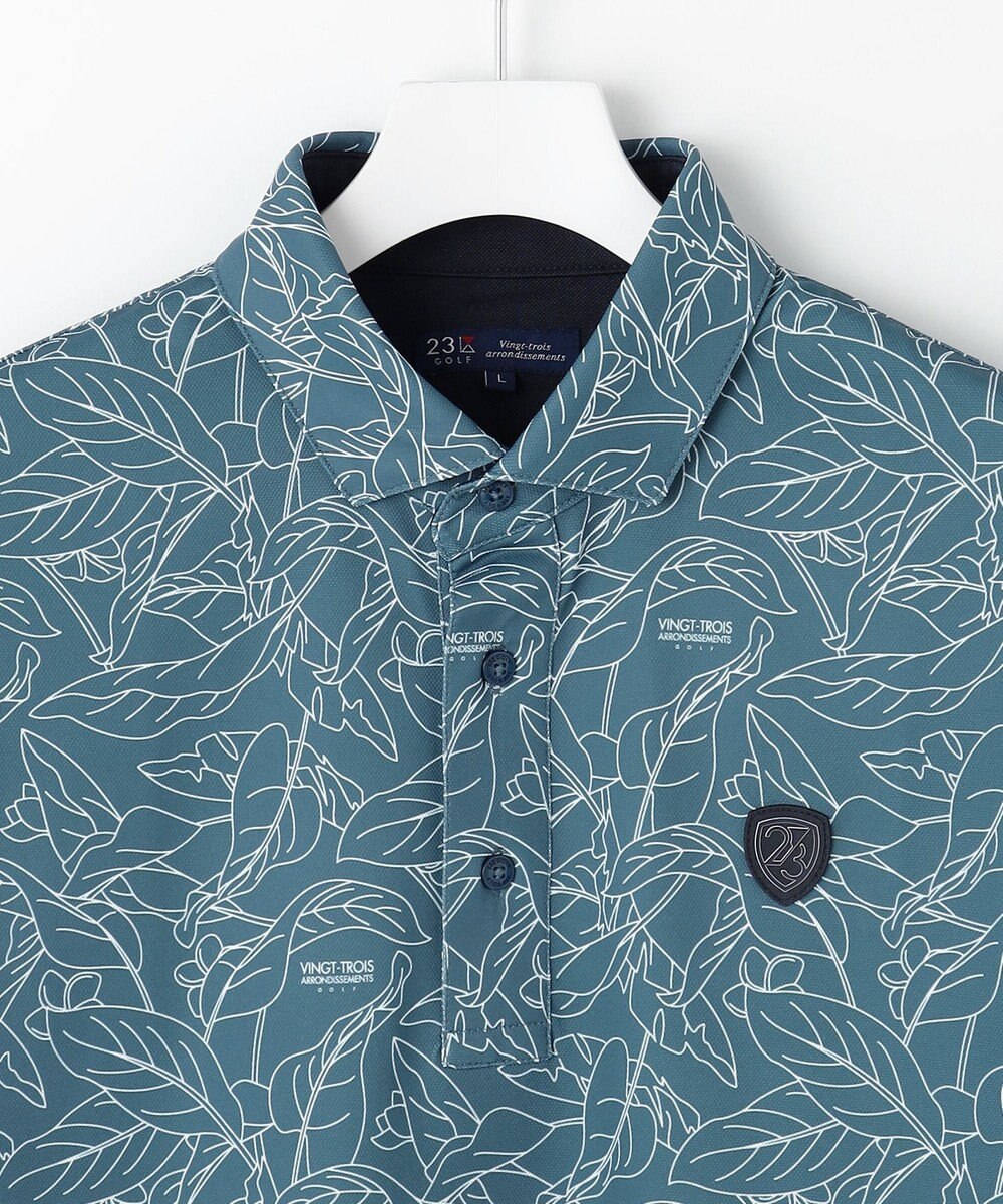 23区GOLF 【MEN】遮熱エイトムーブ リーフポロシャツ 