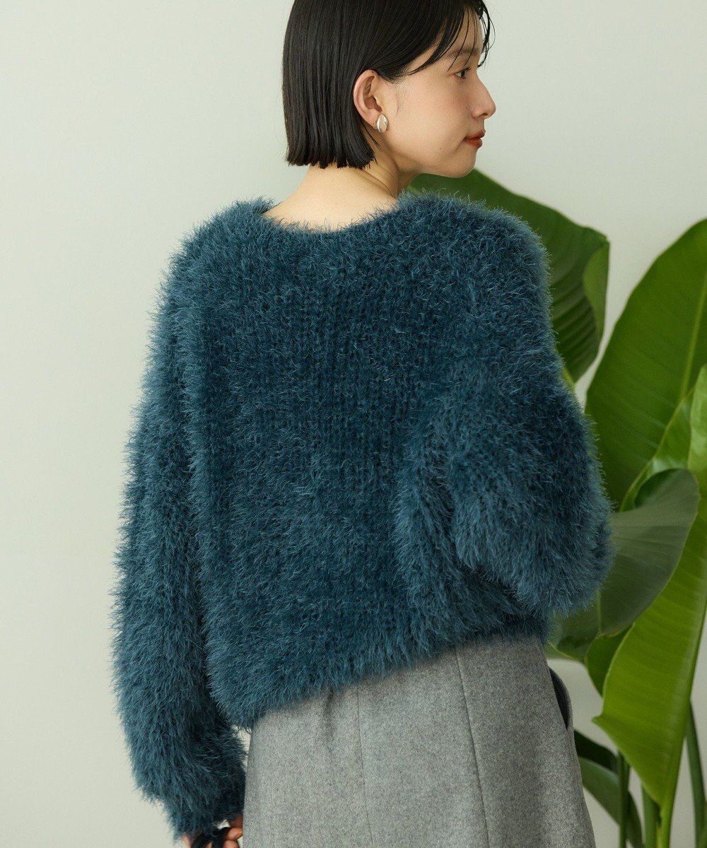 AMERICAN HOLIC シャギーニットクルーネックカーディガン 