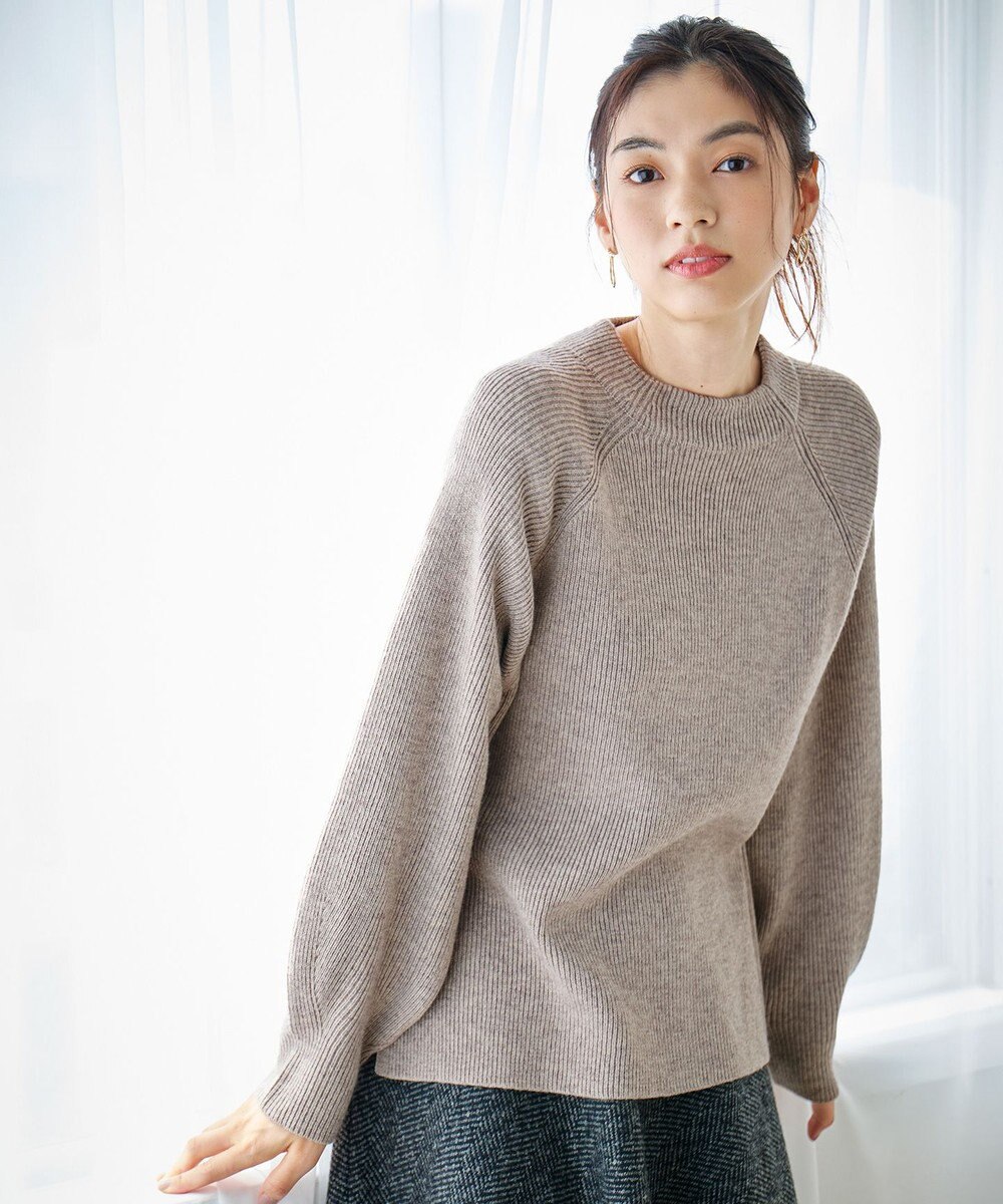 ANY ウールブレンドバルーンスリーブニット 