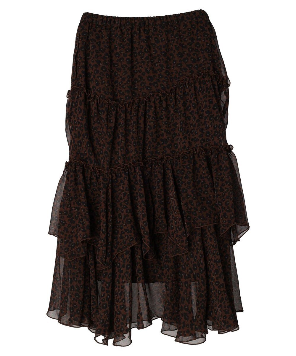 AMERICAN HOLIC 丈違いティアードフリルギャザースカート 