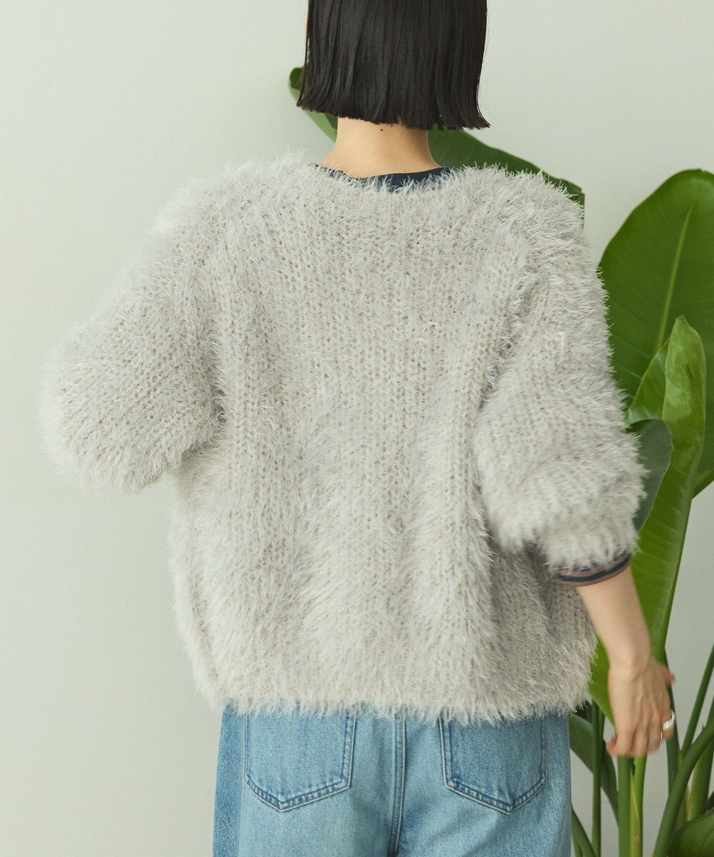 AMERICAN HOLIC シャギーニットクルーネックカーディガン 