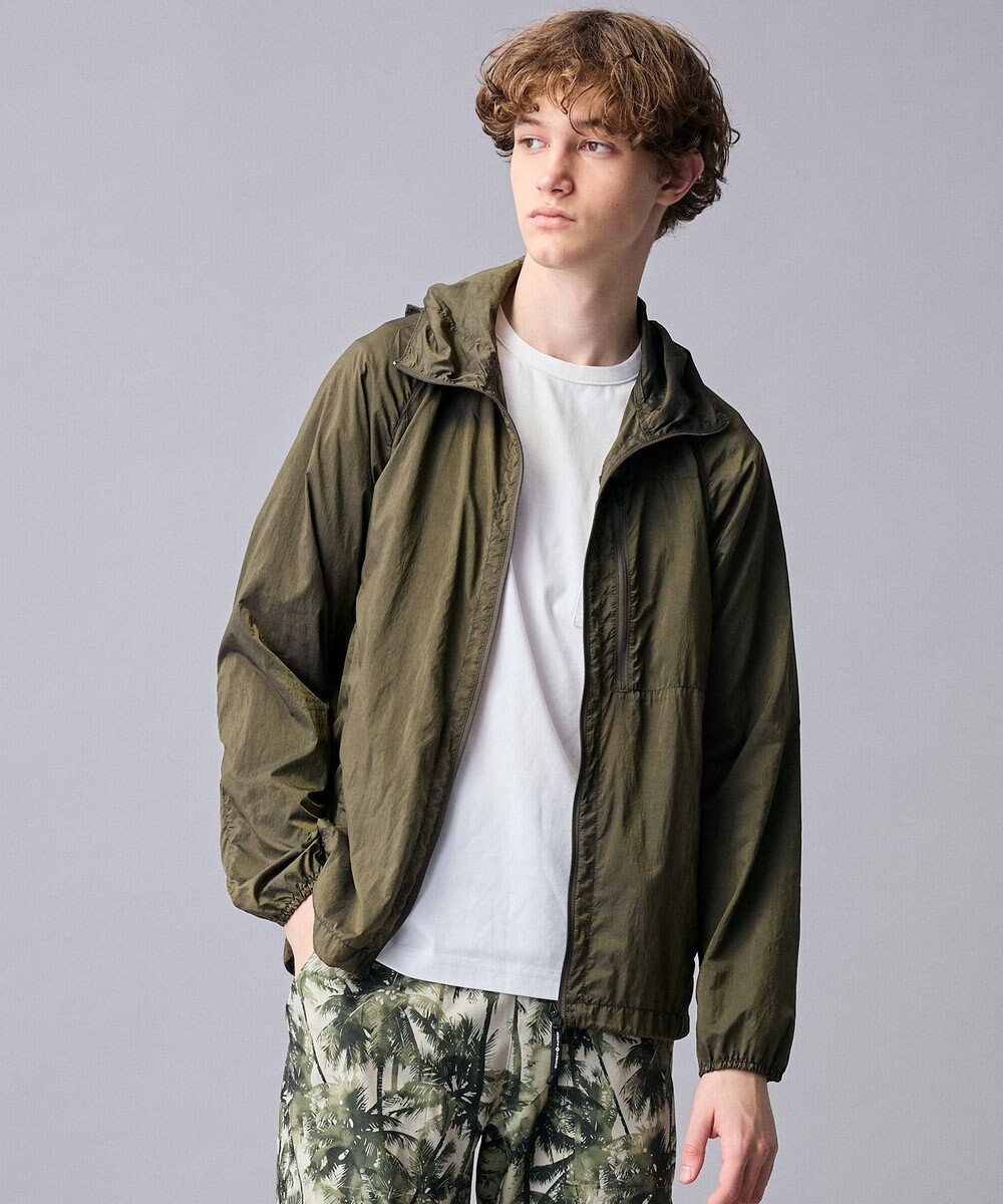 JOSEPH ABBOUD MOUNTAIN 【軽量/ECO撥水/ポケッタブル】ヴィンテージナイロンシャンブレーパーカー 