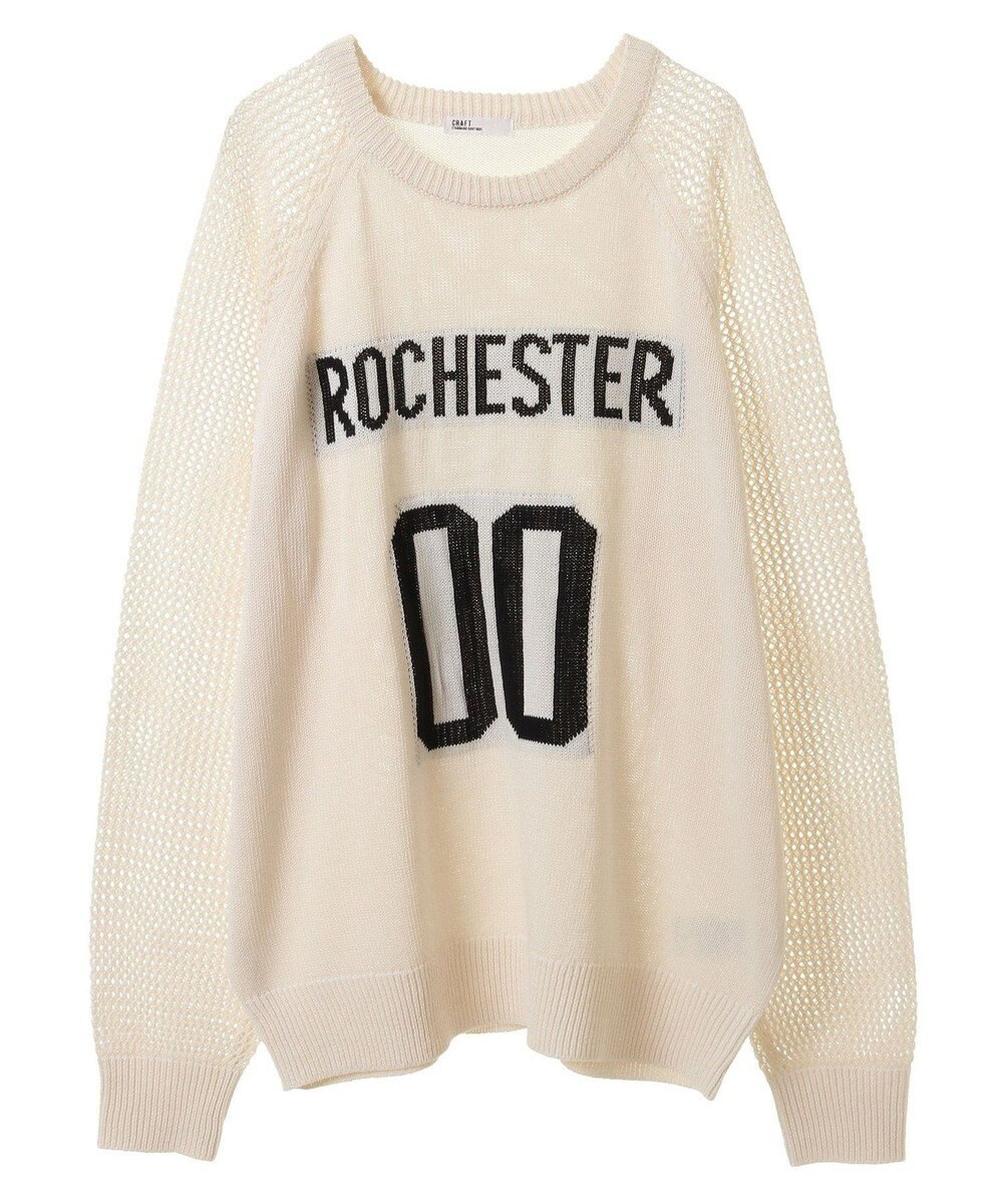 CRAFT STANDARD BOUTIQUE ロゴジャガードメッシュニットプルオーバー 