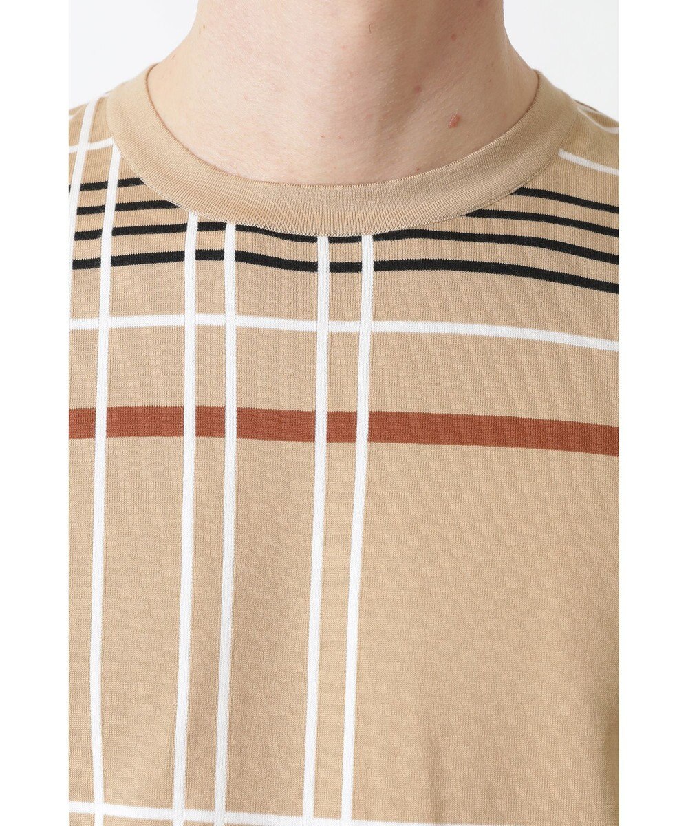 DAKS イノベーション チェック クルーネックセーター 