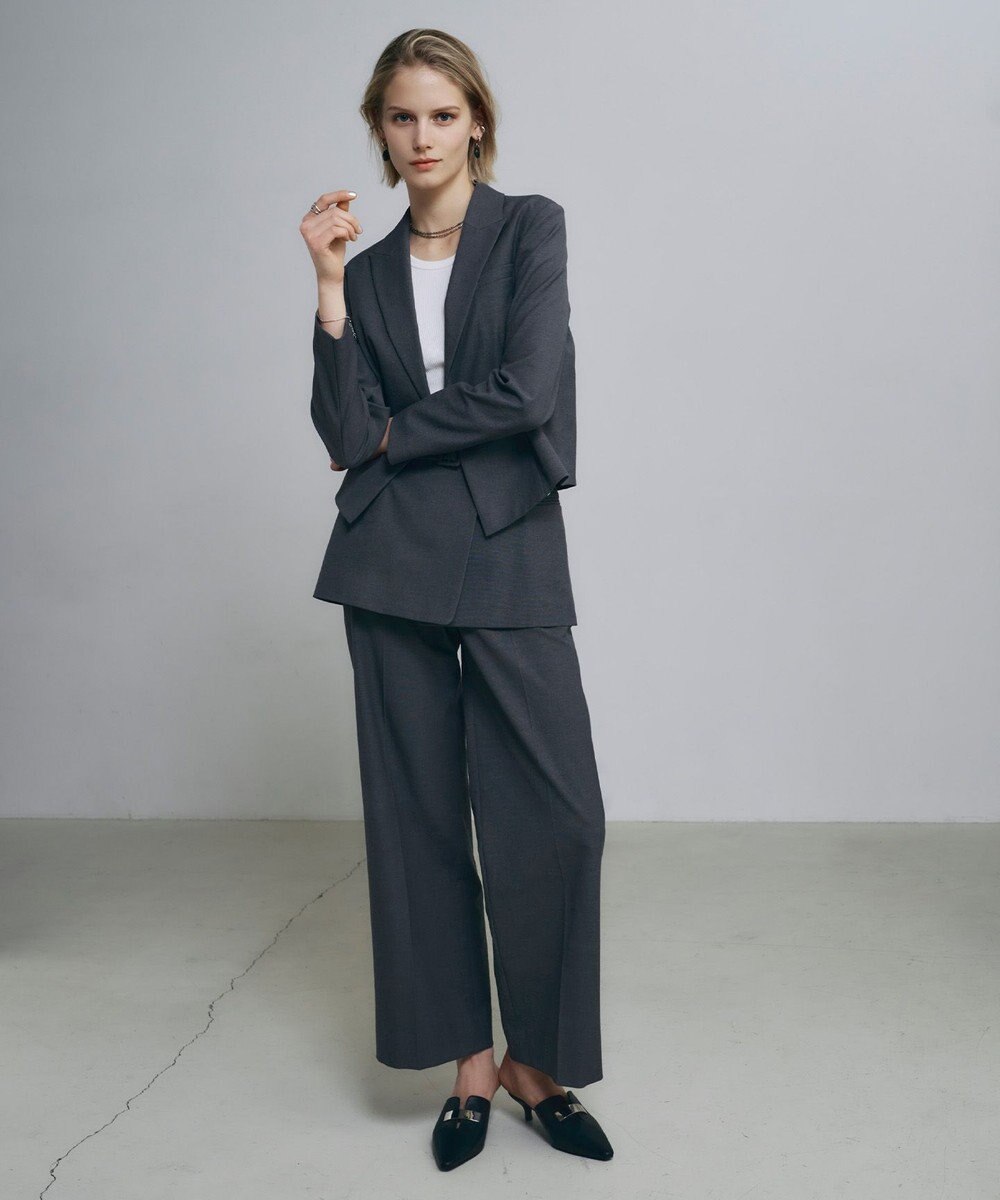 ICB L 【接触冷感・UVケア・撥水・洗える】LooseWeave  スカートレイヤードワイドパンツ 