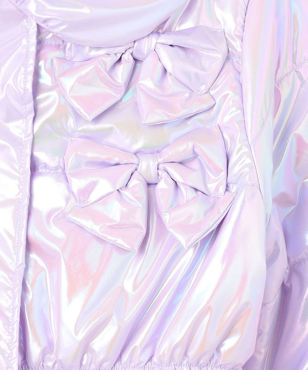 ANY KIDS パール調×フリースボア中綿コート 