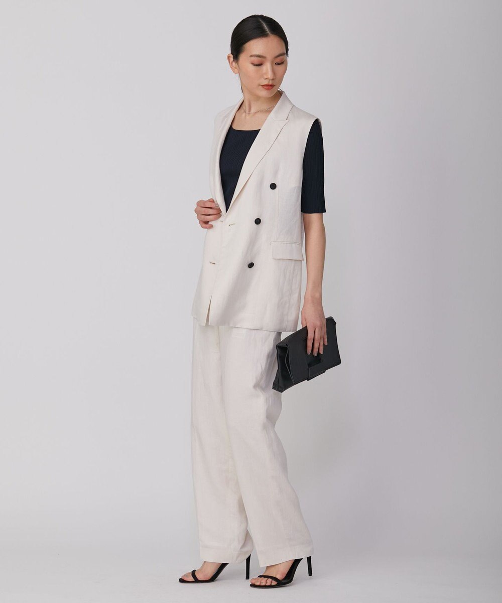 ICB L 【新色追加・洗える】シンセティックハイゲージ 5分袖リブニット 