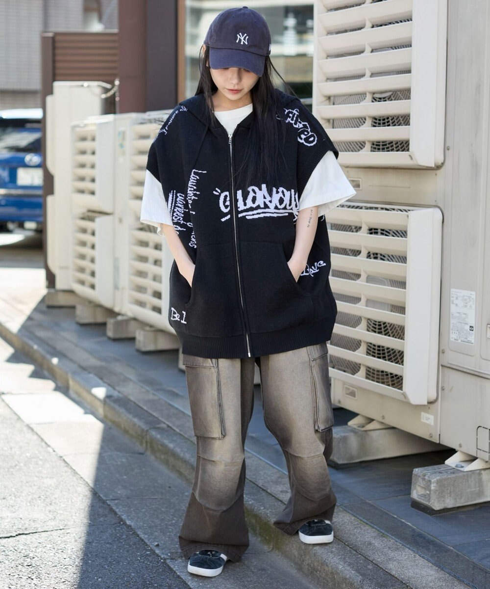 WEGO 【ユニセックス着用ITEM/MLサイズ展開】ジャガードノースリジップパーカー 