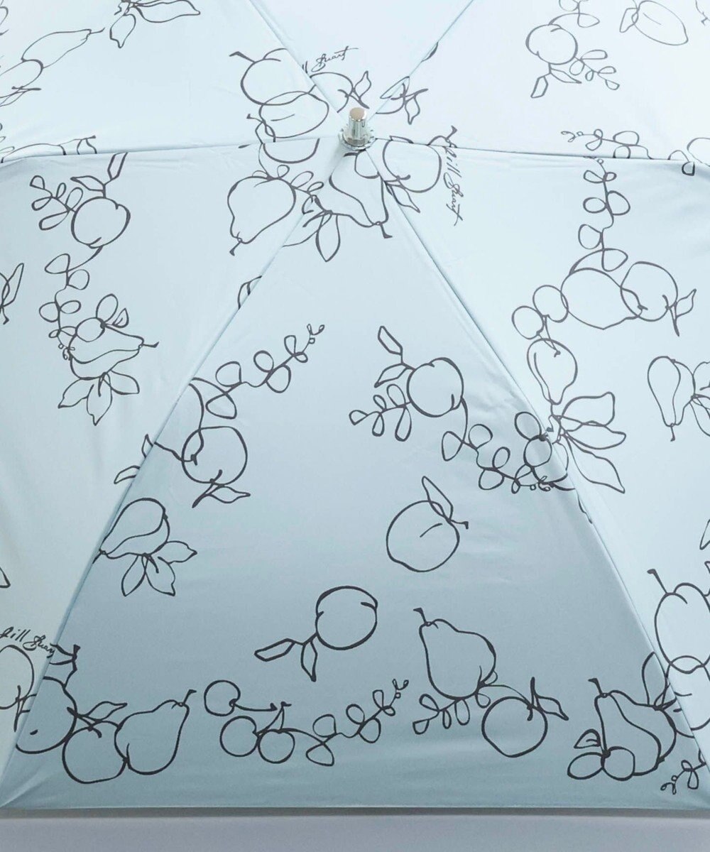 AURORA JILL STUART（ジル スチュアート） マーカーペインティングフルーツプリント晴雨兼用傘（トップフラット・折りたたみ） 