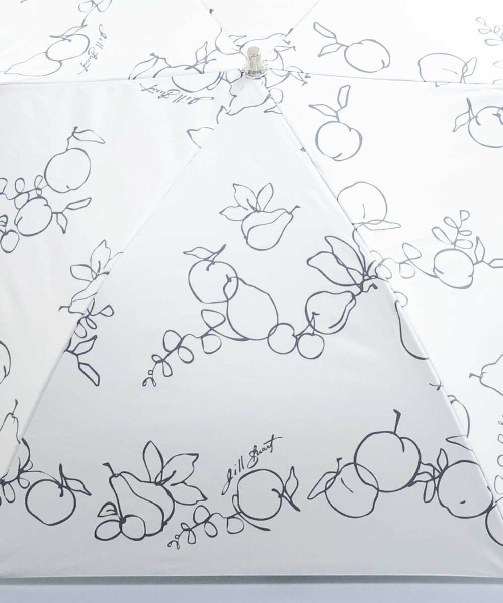 AURORA JILL STUART（ジル スチュアート） マーカーペインティングフルーツプリント晴雨兼用傘（トップフラット・折りたたみ） 