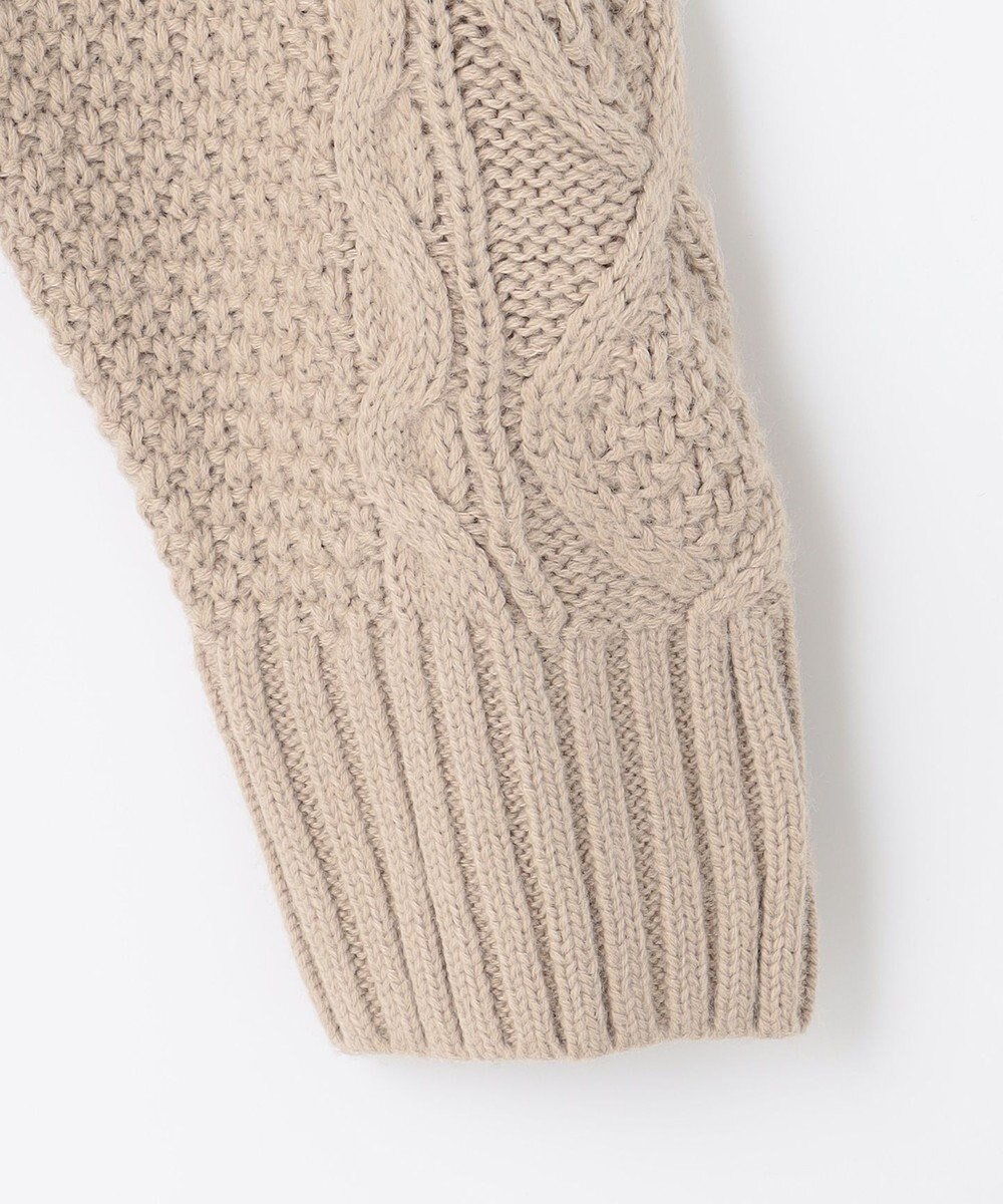 ANY 【洗濯機可】スキッパーソフトタッチアラン柄ニット 