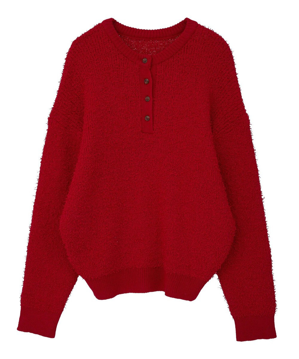 CRAFT STANDARD BOUTIQUE ネップヘンリーネックニットプルオーバー 