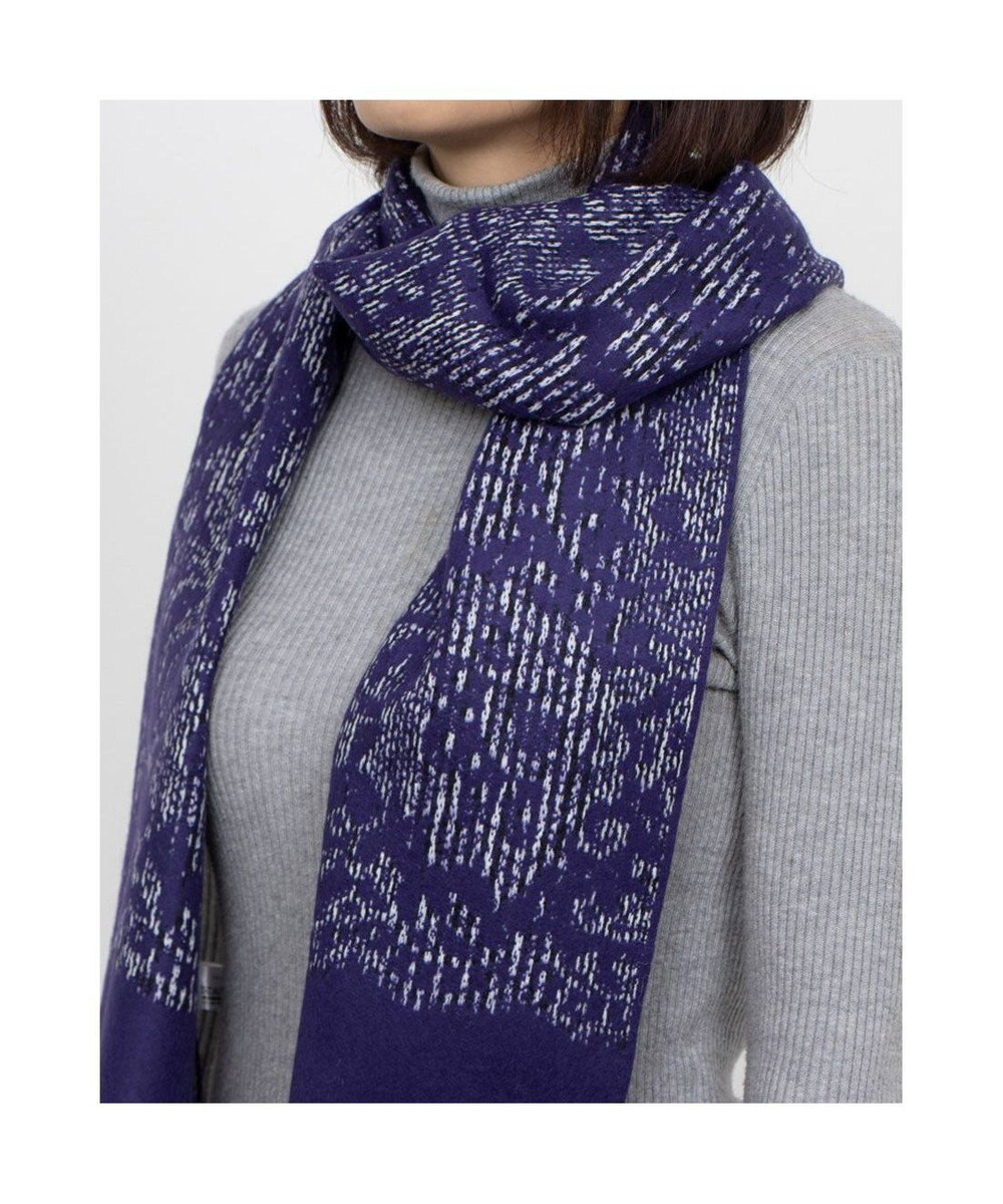 UNBILLION カシュネ cache nez / レース柄グレンチェックマフラー 