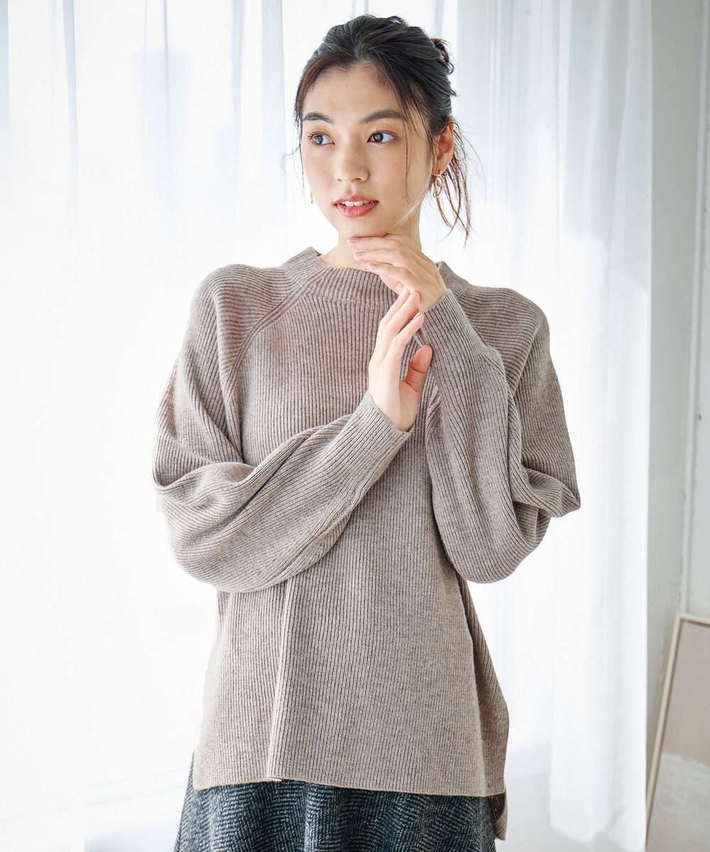 ANY ウールブレンドバルーンスリーブニット 