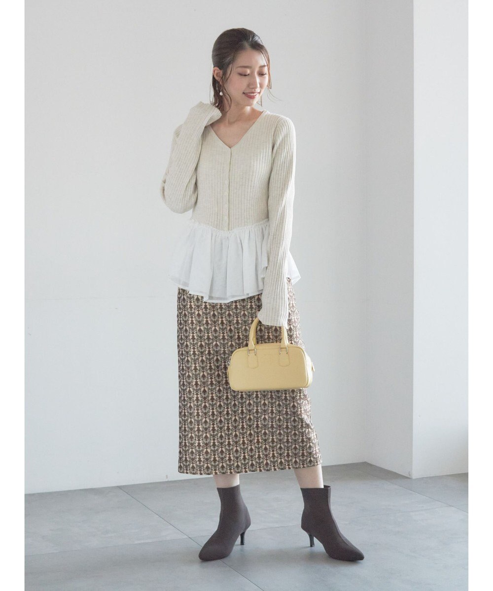 Te chichi ジャガードIラインミドルスカート 