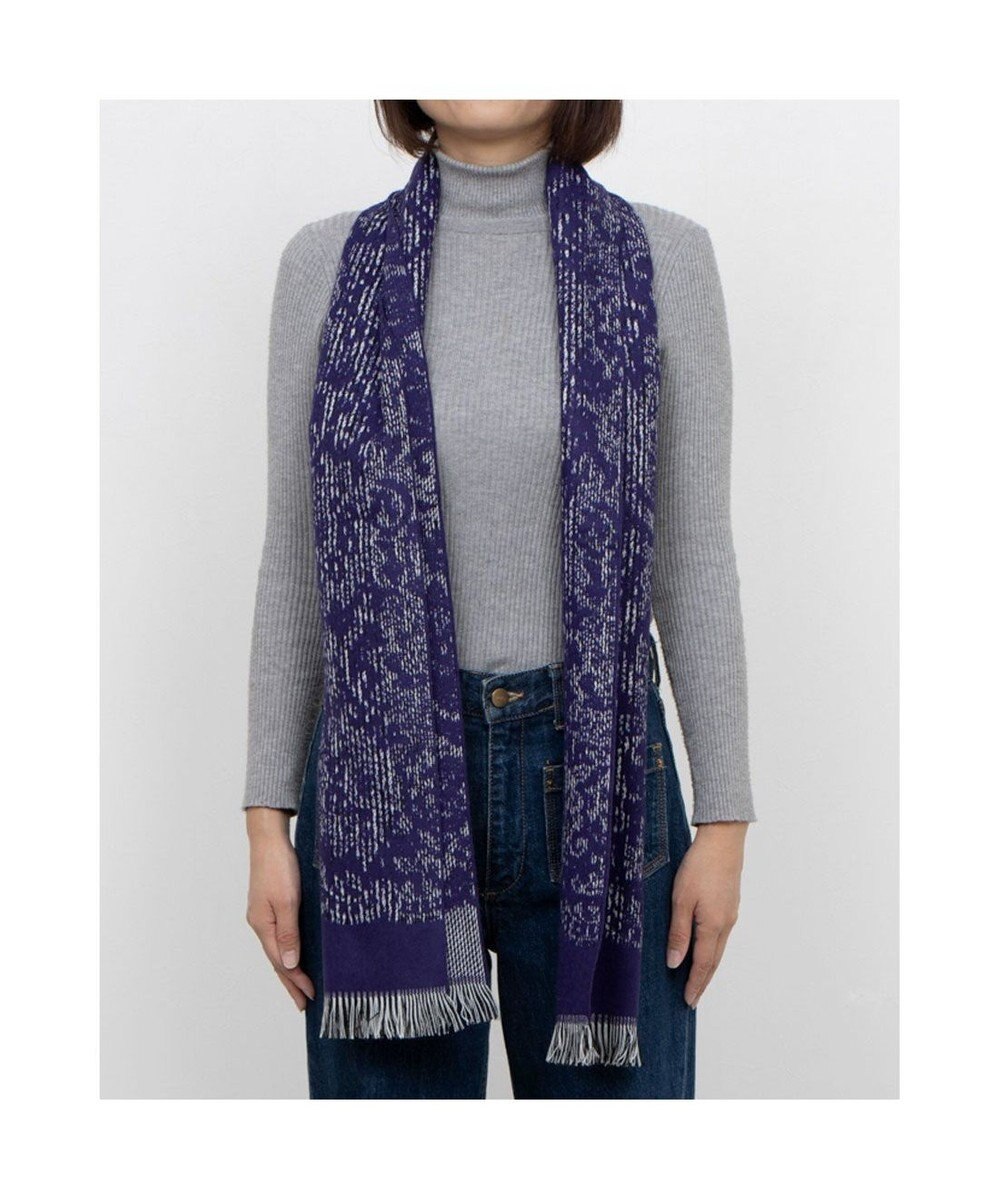 UNBILLION カシュネ cache nez / レース柄グレンチェックマフラー 