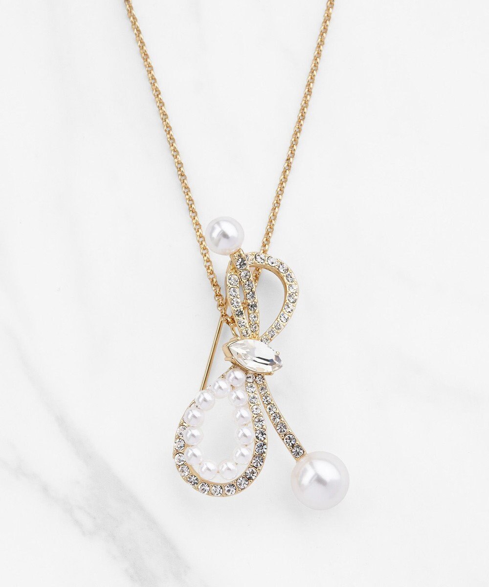 TOCCA 【八木アリサさん着用】SHAKE RIBBON 2WAY BROOCH NECKLACE ブローチネックレス 