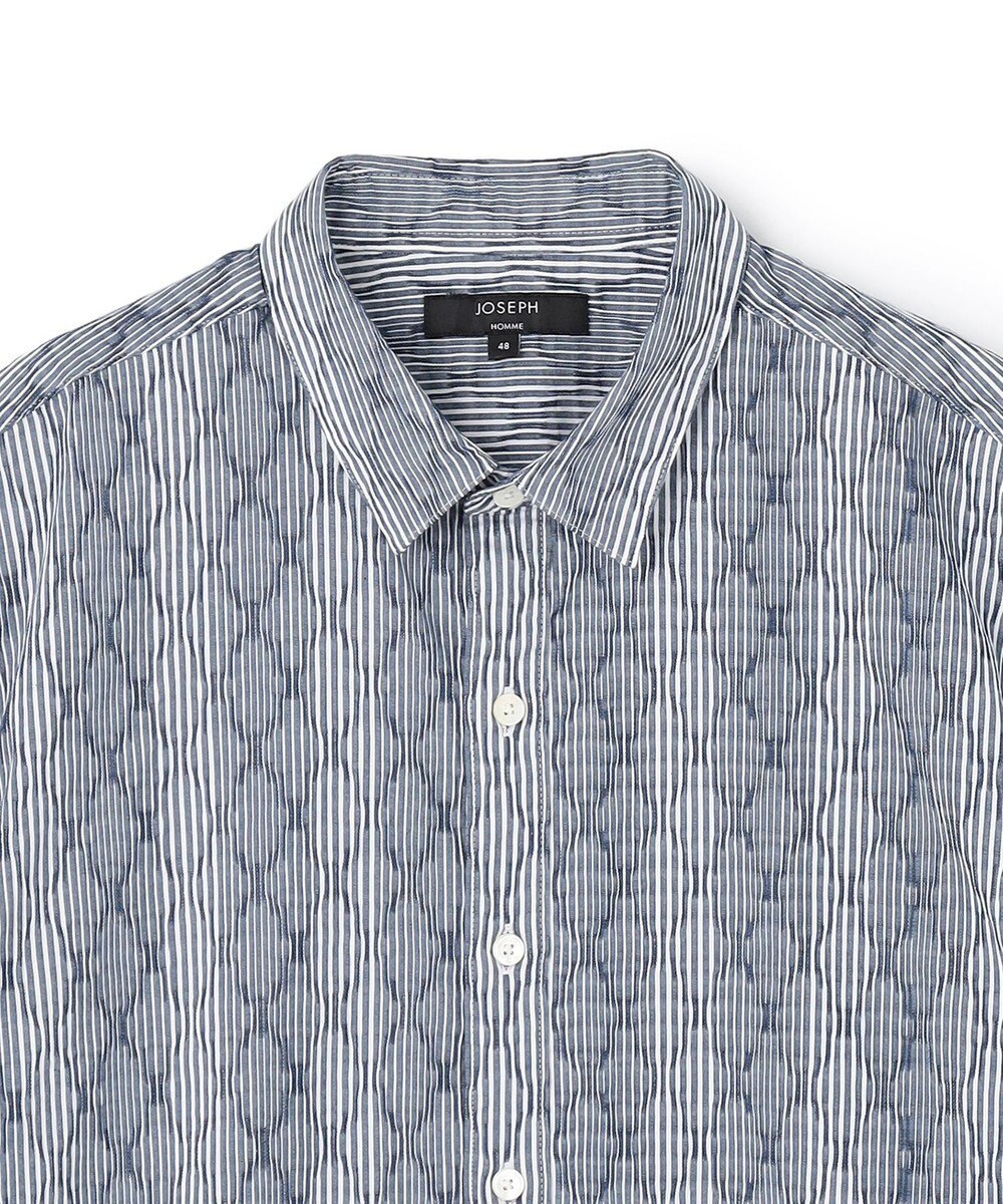 JOSEPH HOMME 【新柄】ストライプジャガードストレッチ 　レギュラーカラー半袖シャツ 