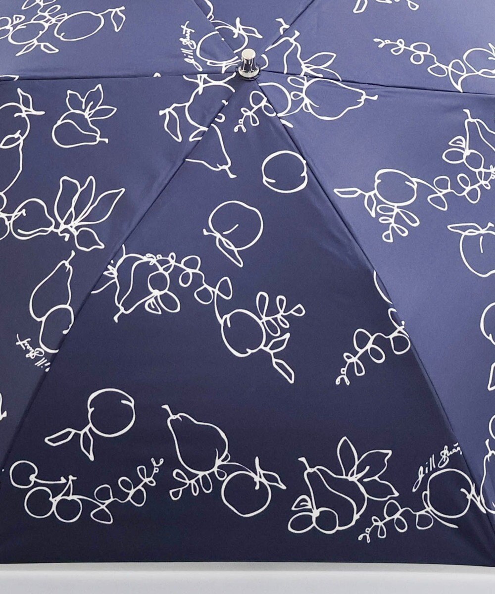 AURORA JILL STUART（ジル スチュアート） マーカーペインティングフルーツプリント晴雨兼用傘（トップフラット・折りたたみ） 
