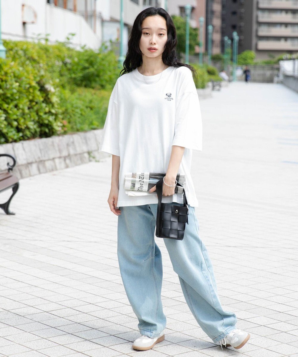 WEGO 【ユニセックス着用ITEM/綿100%/SMLサイズ展開】リラックスフィットワンポイントT（S） 