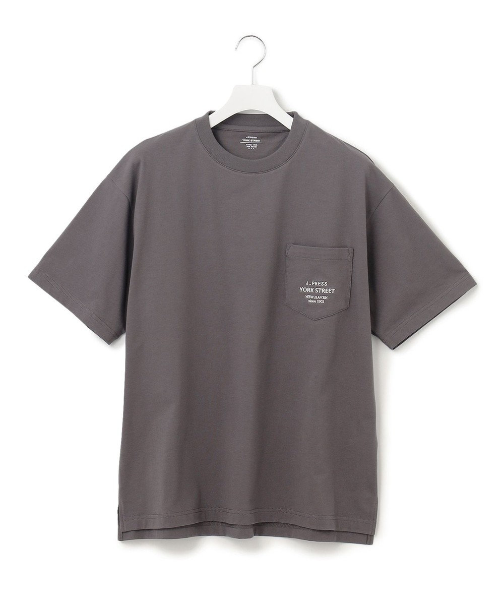 J.PRESS YORK STREET 【UNISEX】ワンポイント刺繍 ポケットTシャツ 