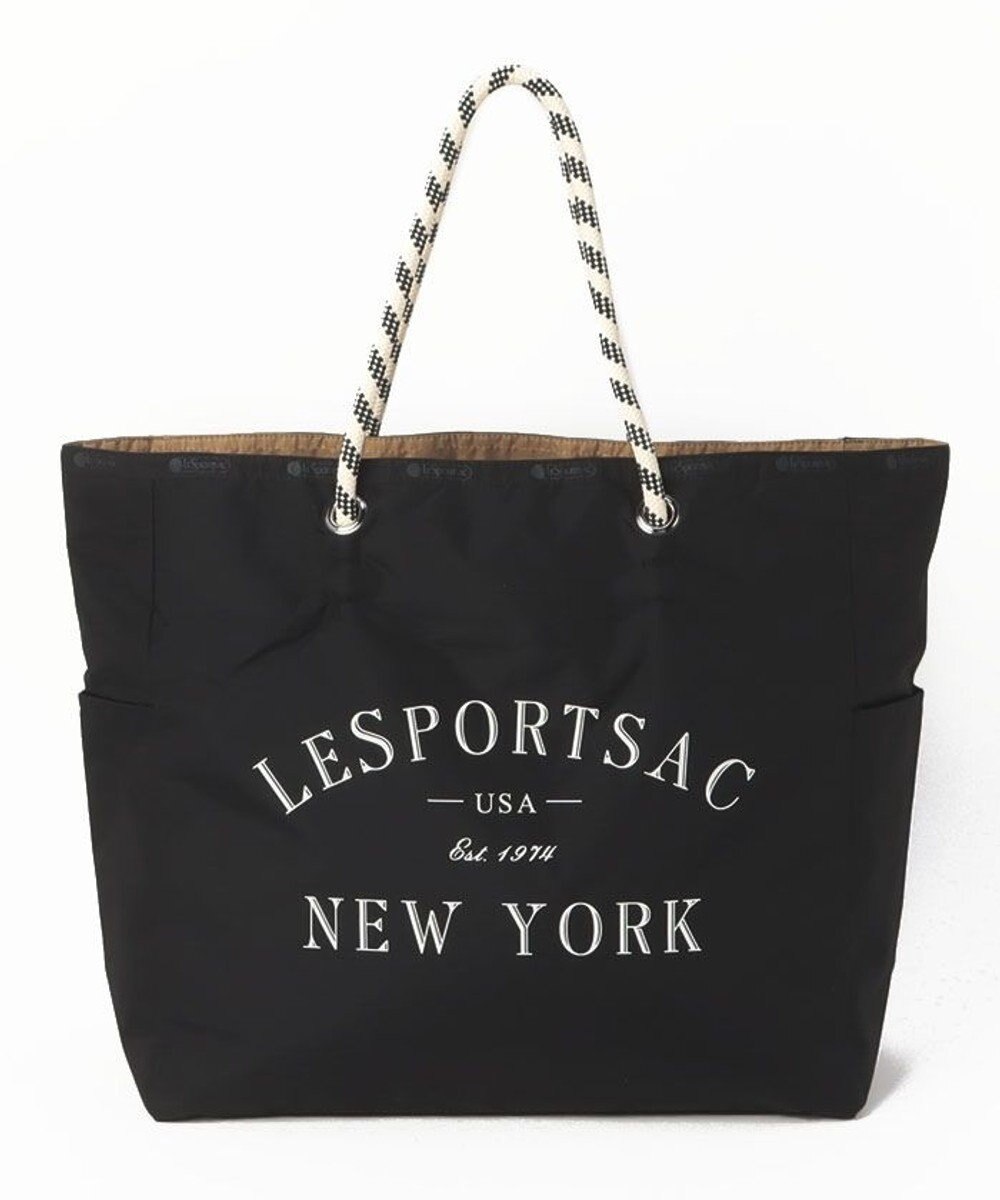 LeSportsac LARGE 2 WAY TOTE/ジェットブラック/プロビンシャル 