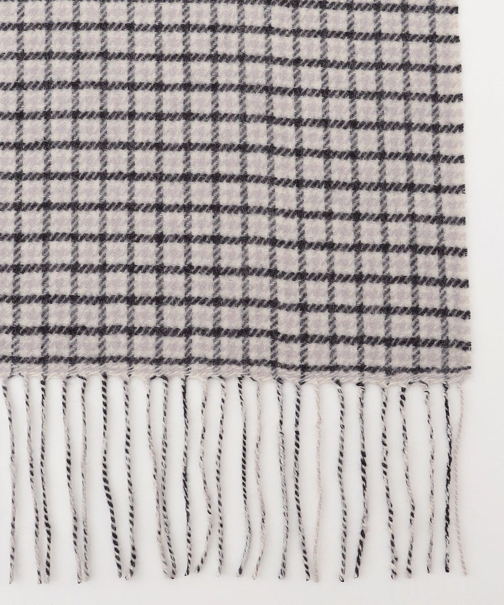 自由区 カシミヤ紡毛ガンクラブチェック ストール 