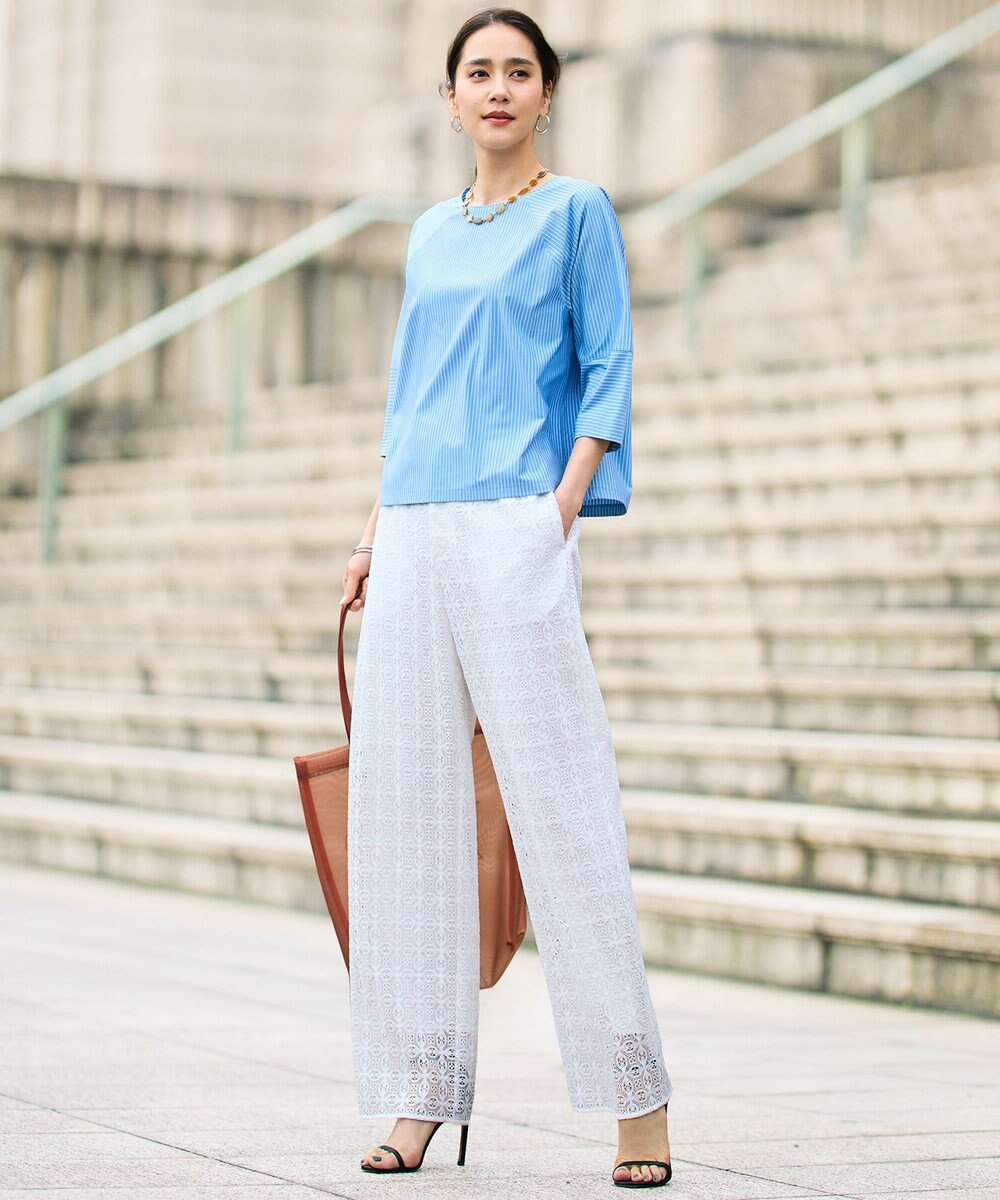 自由区 L 【17号サイズまで展開・カタログ掲載】ジオメトリックレース パンツ 