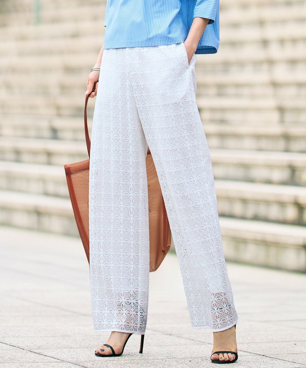 自由区 L 【17号サイズまで展開・カタログ掲載】ジオメトリックレース パンツ 