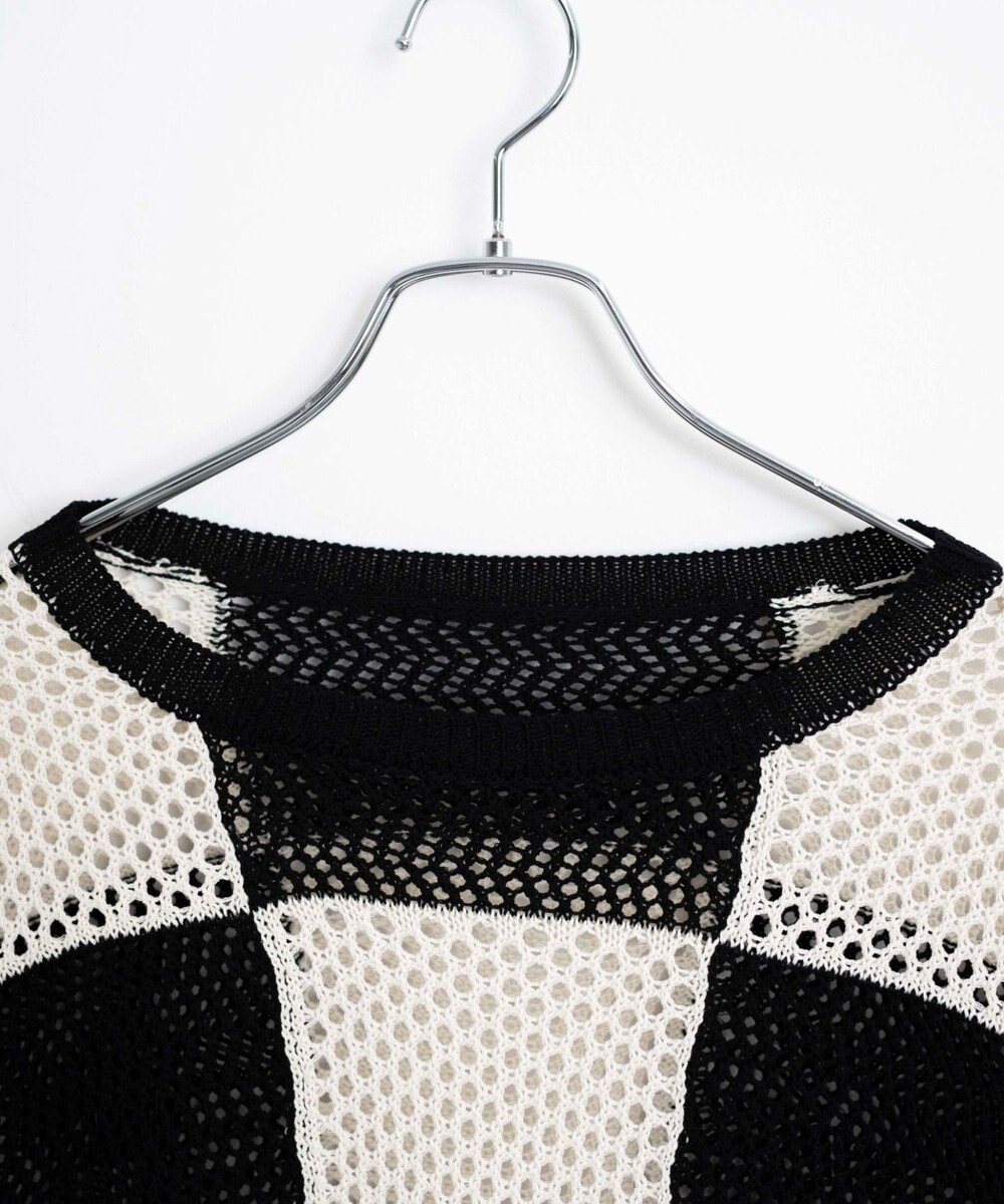 WEGO チェッカーメッシュニット 