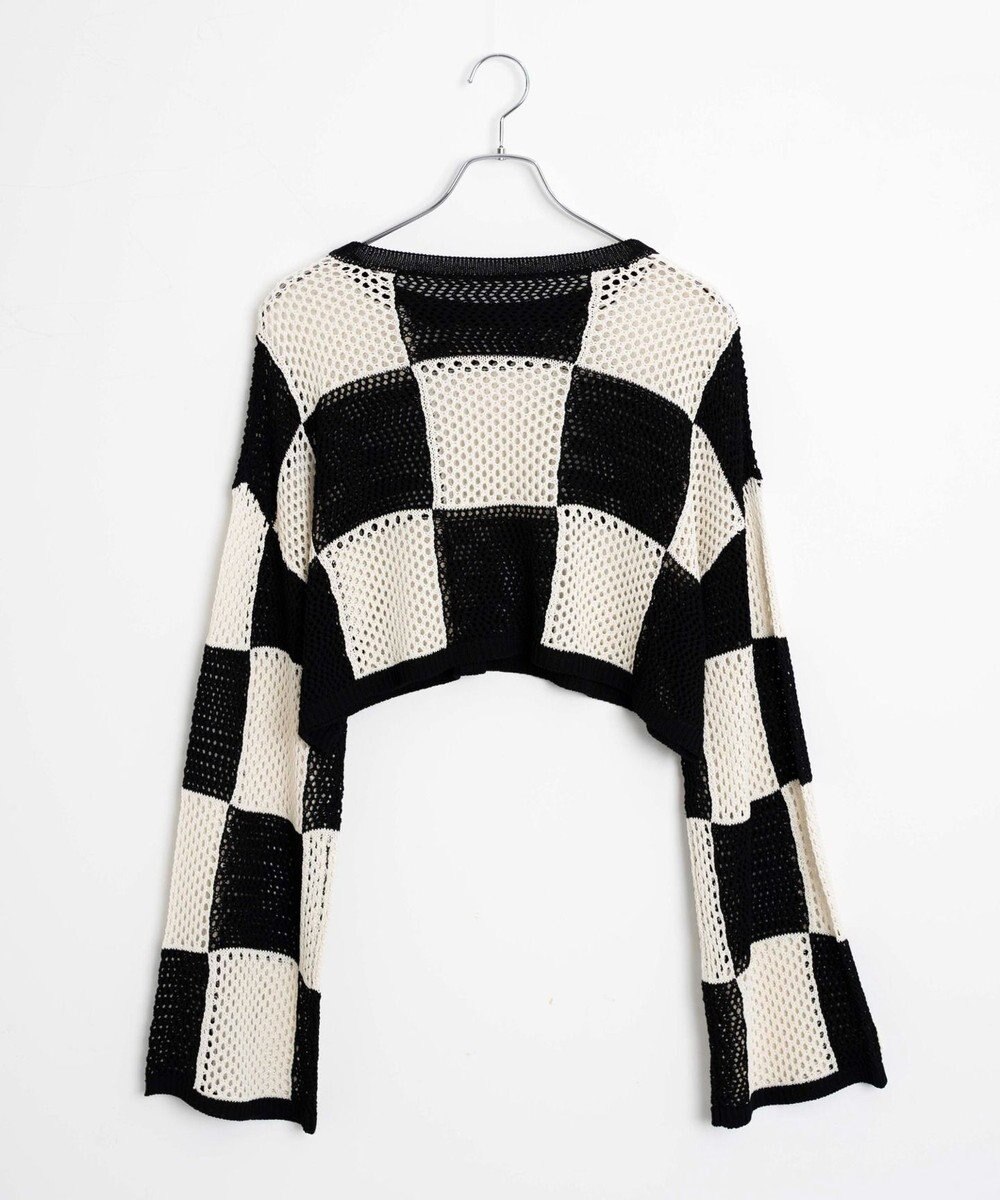 WEGO チェッカーメッシュニット 