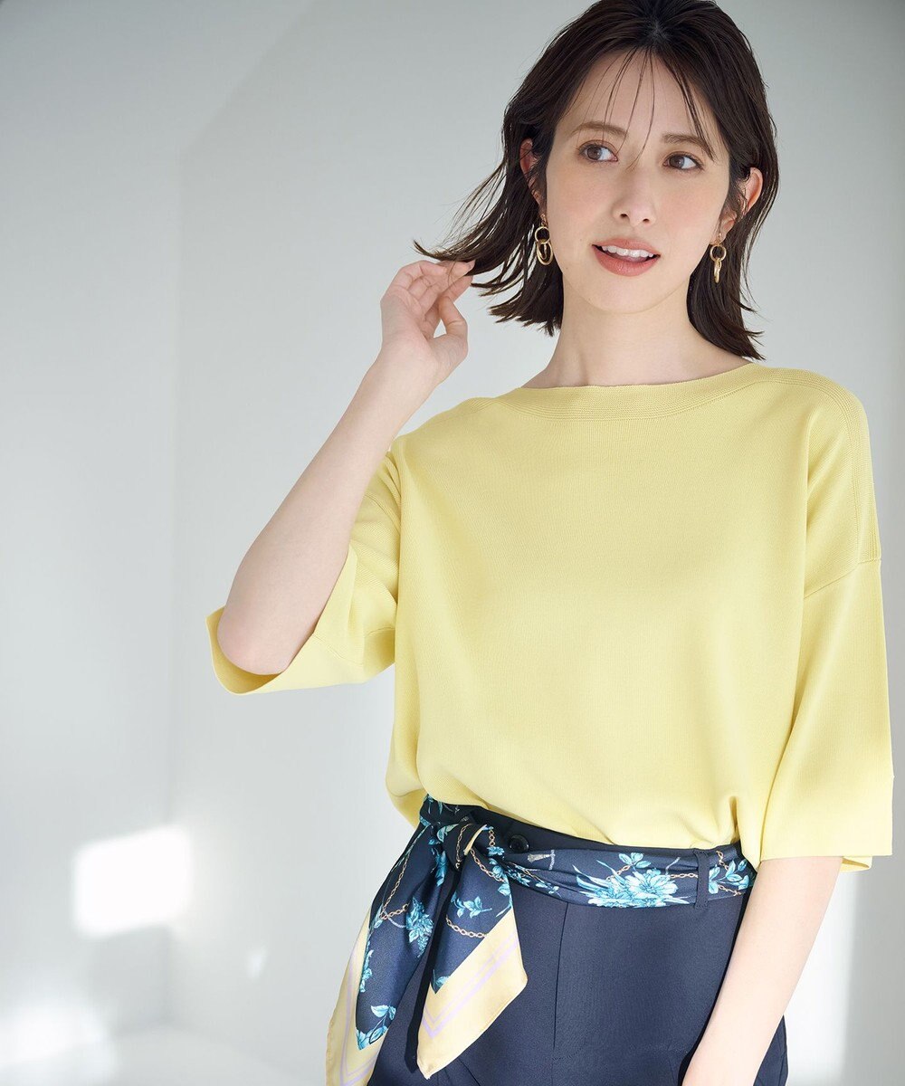 ANY SIS 【接触冷感・UVカット・洗える】ビューティクールボートネック プルオーバー 