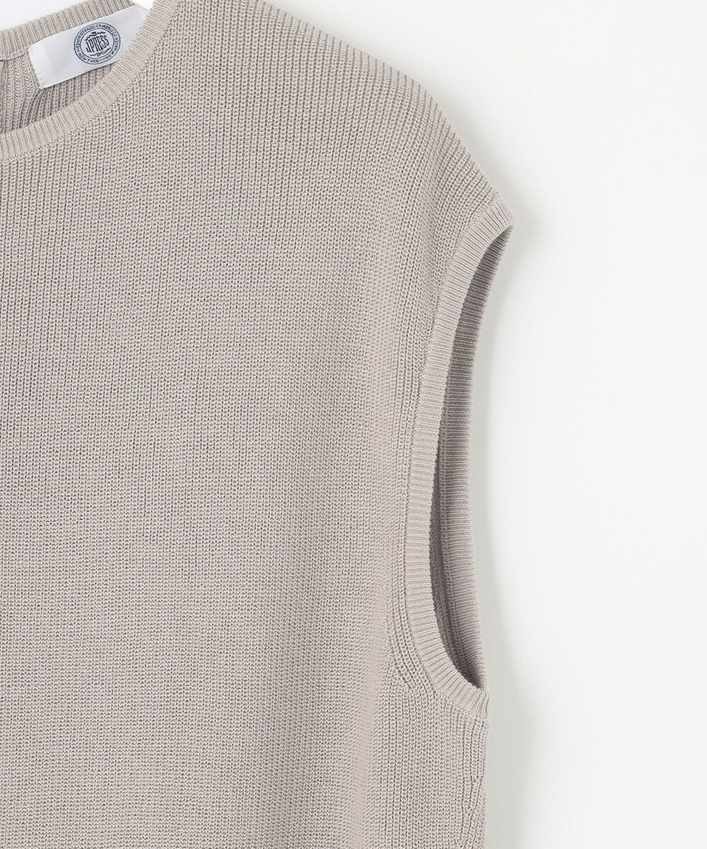 J.PRESS LADIES L 【洗える】コットンアセテート畦 ニットベスト 