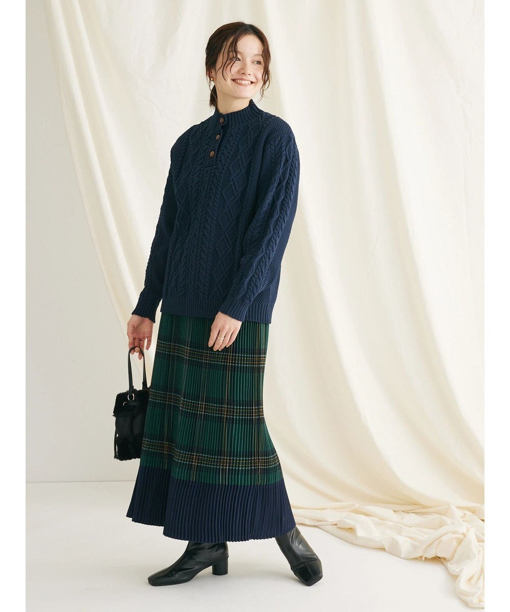 CRAFT STANDARD BOUTIQUE 配色チェックプリーツスカート 