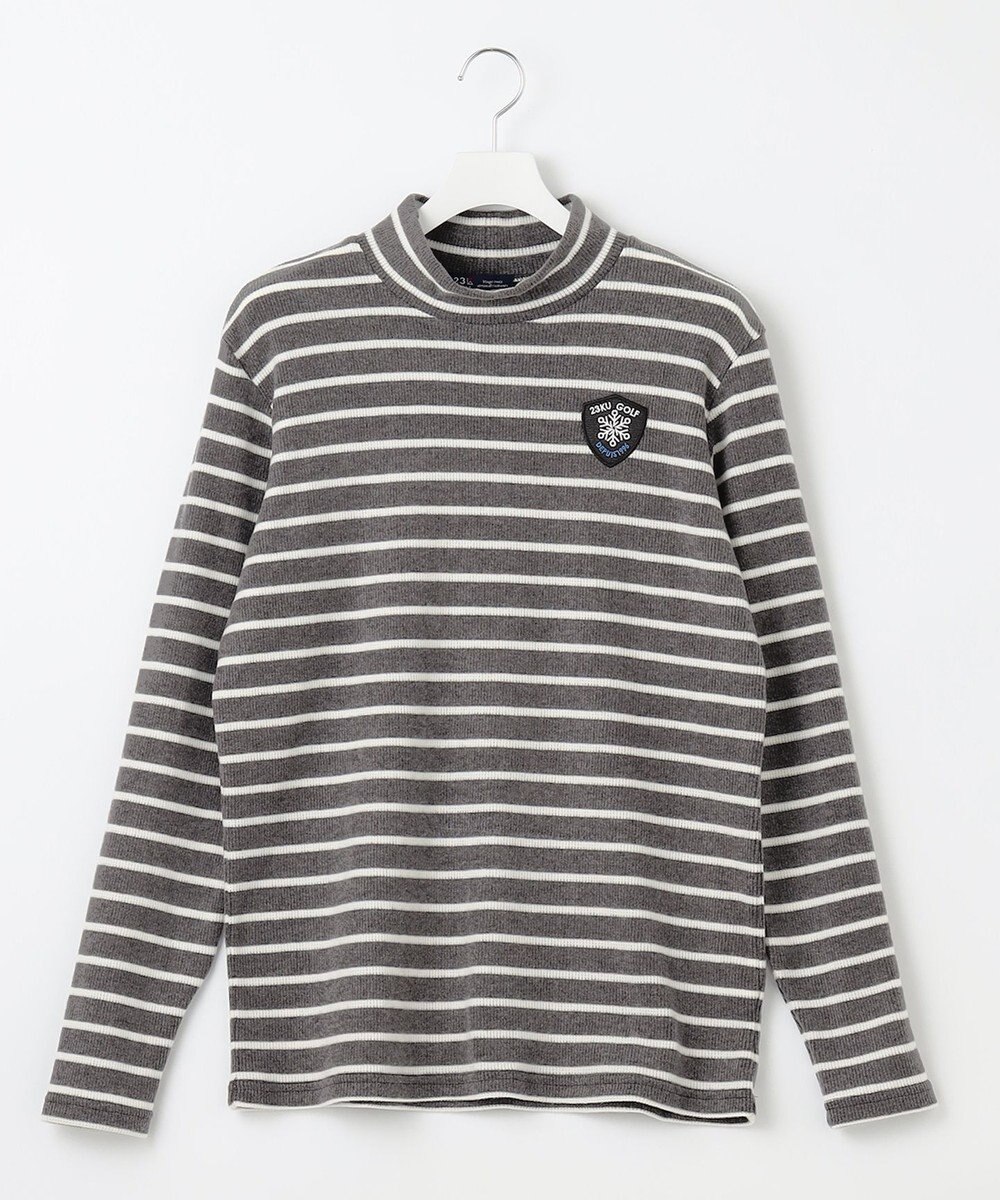 23区GOLF 今シーズンはボーダー柄も仲間入り！【MEN】【吸湿発熱】グランサーモボーダー カットソー 