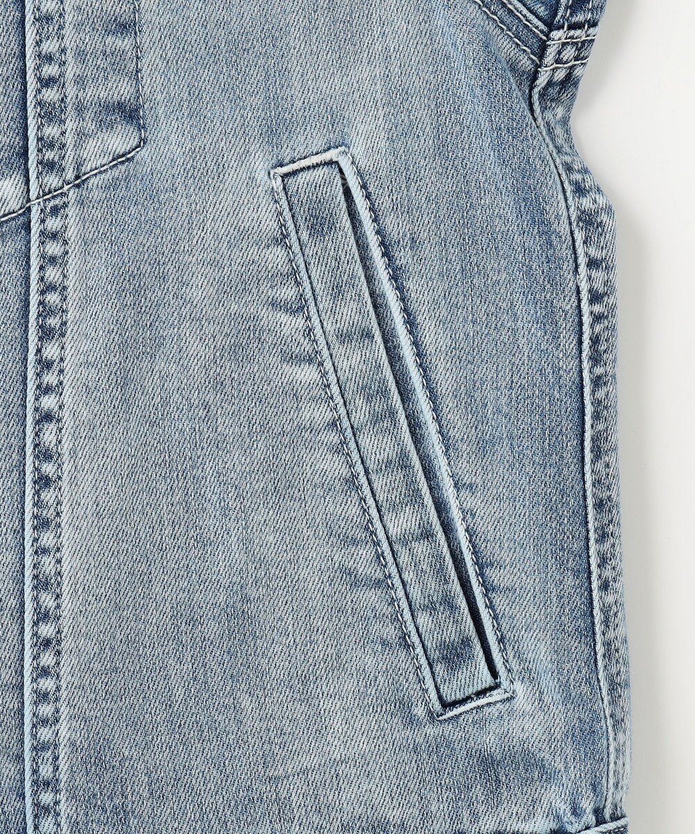 自由区 L 【ご好評につき追加生産・洗える】USUKARU DENIM ノーカラージャケット 