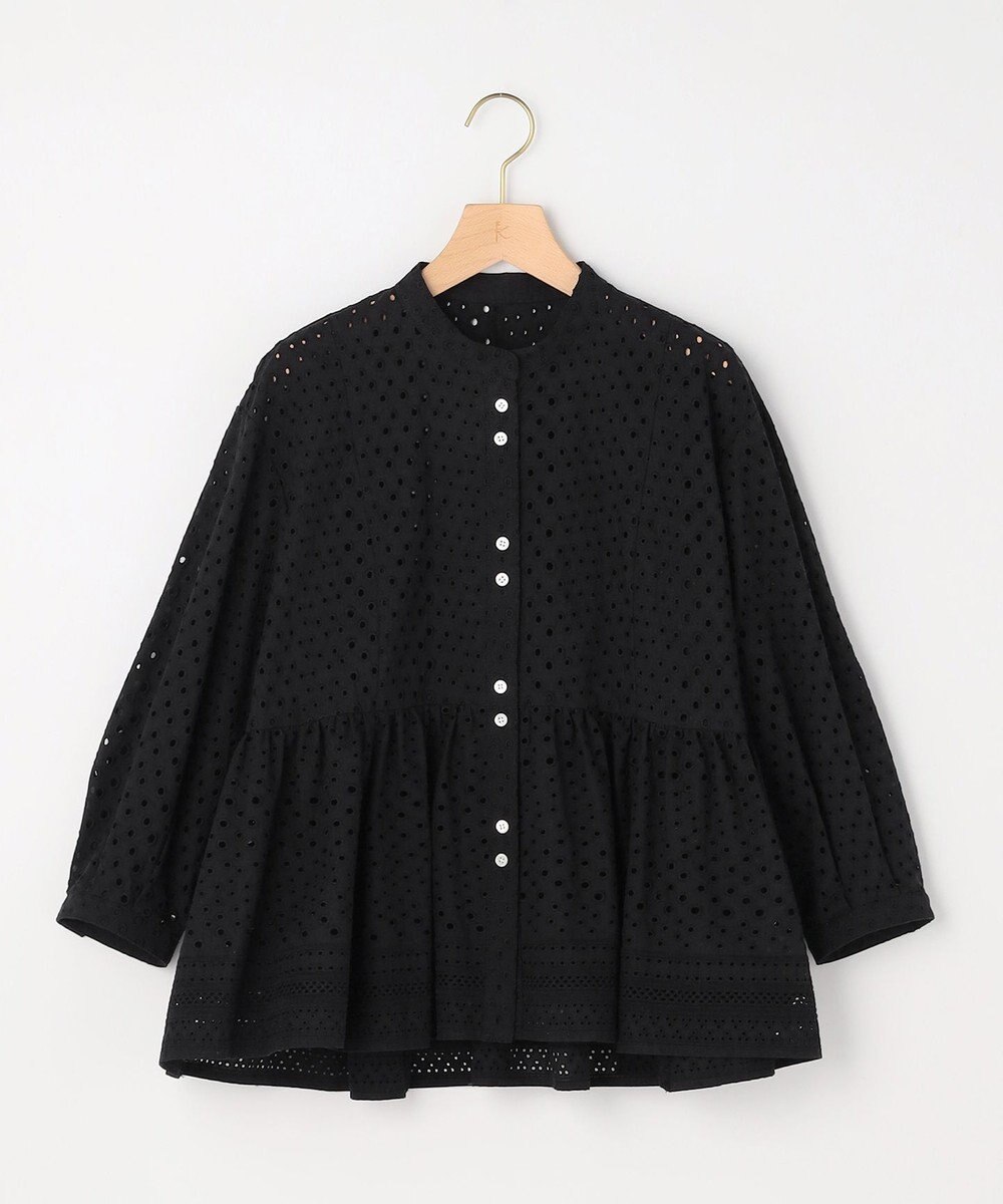 組曲 【先行予約】エンブロイダリーレーススタンドネック ブラウス 