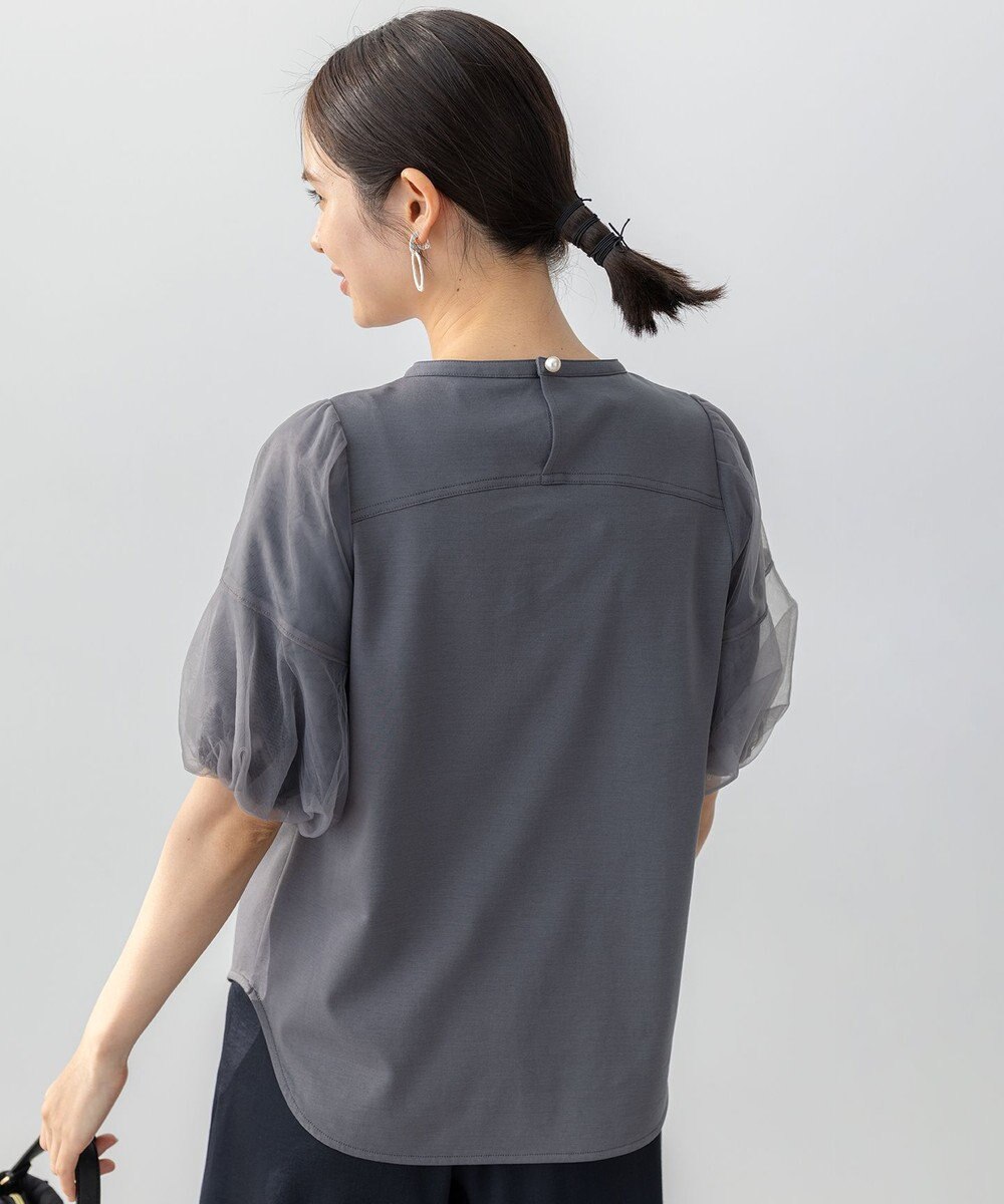 組曲 L 【WEB限定】チュールポンチドッキング Tシャツ 