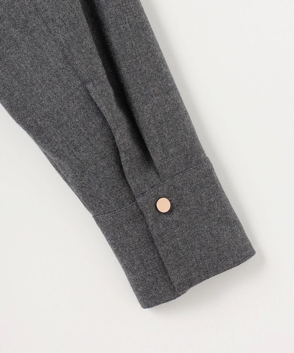 自由区 ウールジョーゼットシャツ ワンピース 