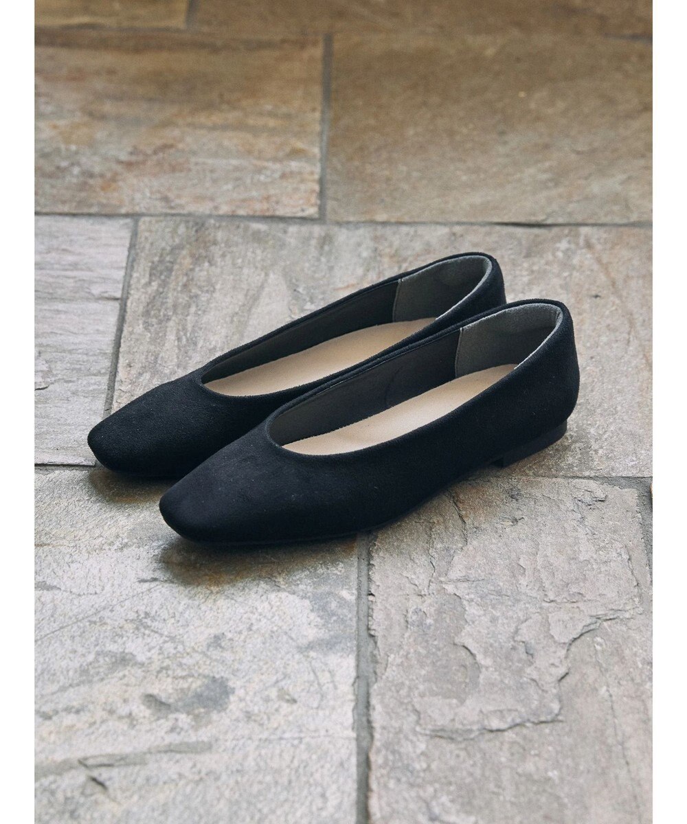 AMERICAN HOLIC 【整履き】スクエアトゥスェードフラットシューズ 