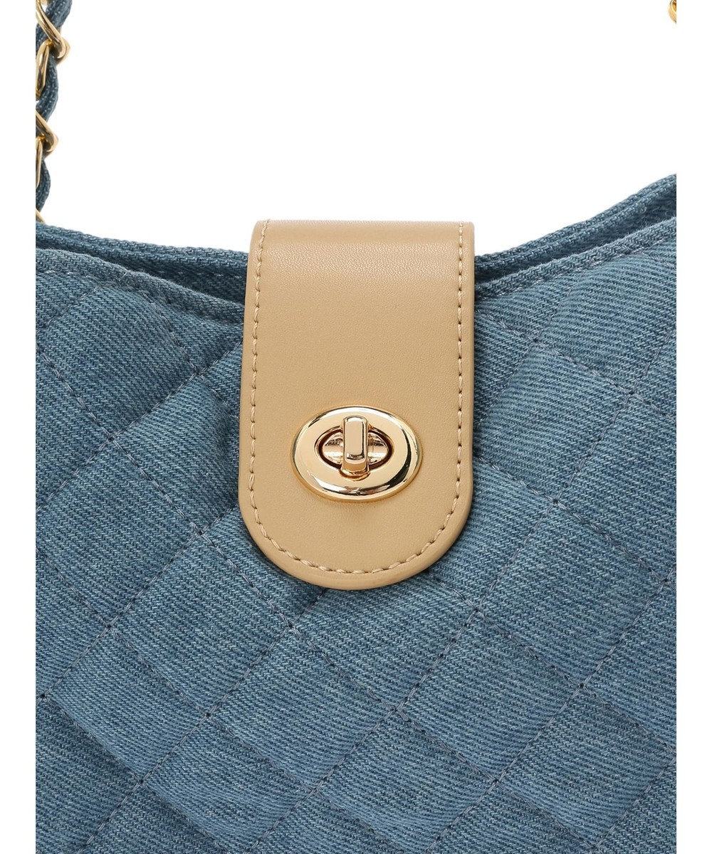 earth music&ecology デニムキルティングチェーンバッグ 