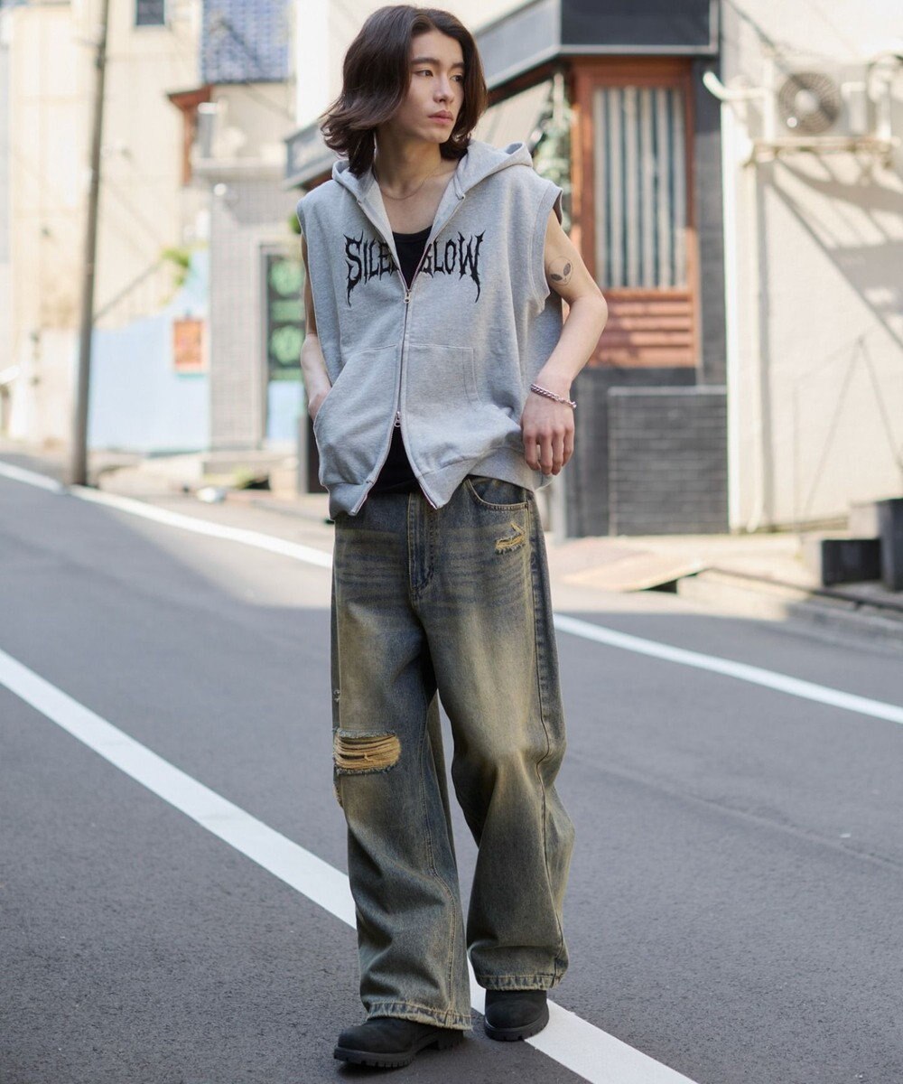 WEGO ノースリZIPパーカー 